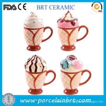 Cadeaux attrayants Ice Cream Mug en céramique décorative en gros